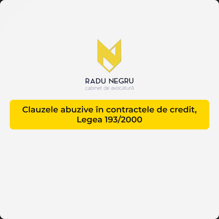 Clauzele abuzive în contractele de credit, Legea 193/2000
